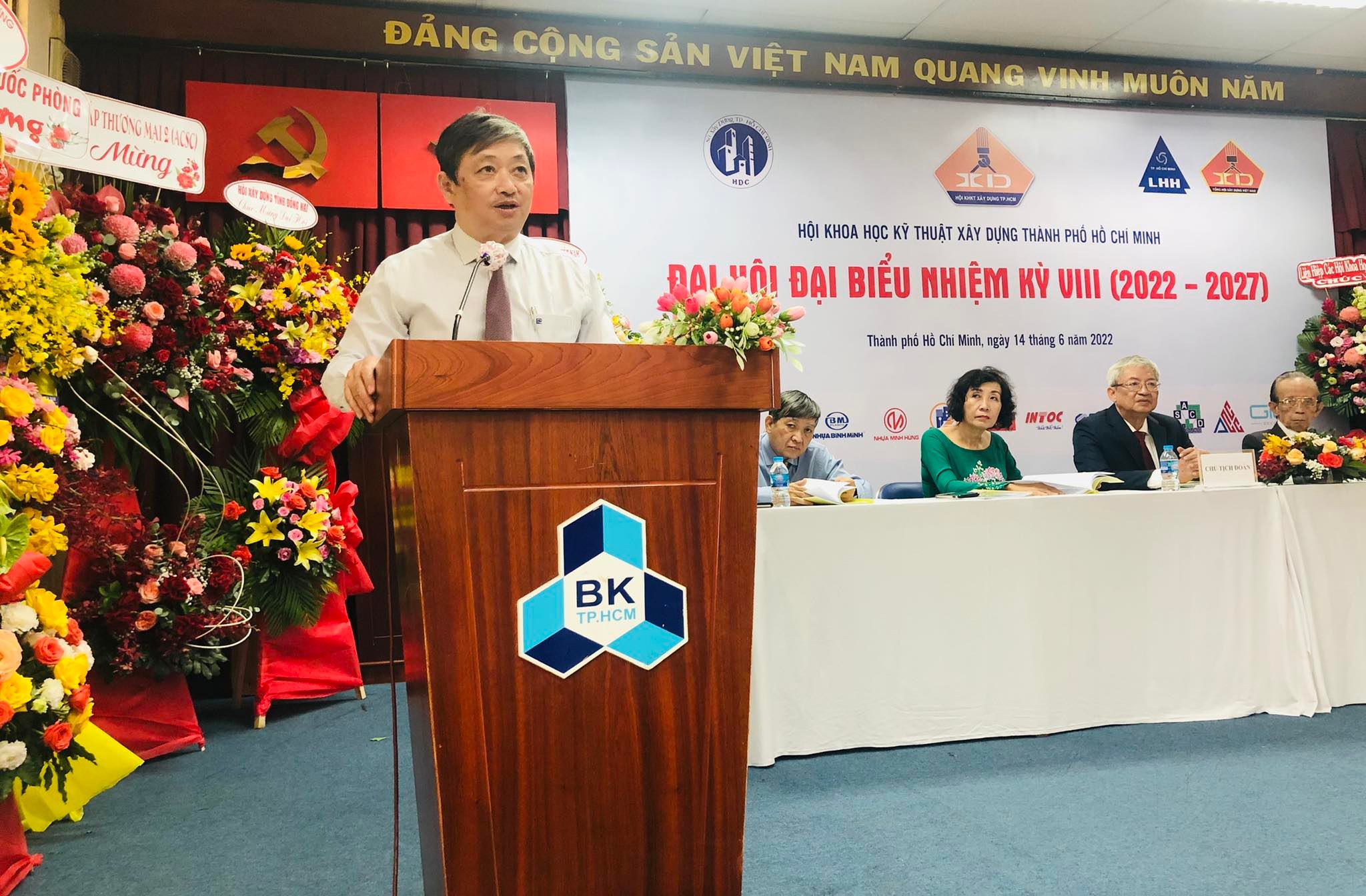  TS. Đặng Việt Dũng, Chủ tịch Tổng Hội Xây dựng Việt Nam phát biểu chỉ đạo