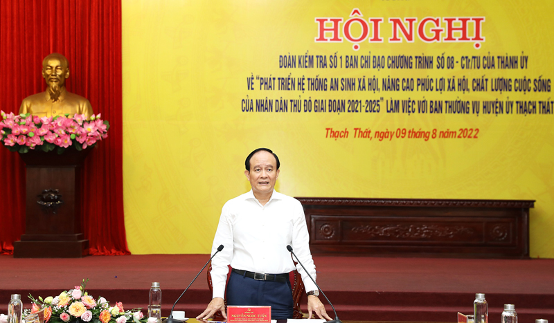  Đồng chí Nguyễn Ngọc Tuấn phát biểu kết luận hội nghị.