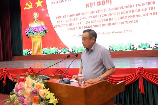  Chủ tịch UBND TP Hà Nội Trần Sỹ Thanh phát biểu tại hội nghị. Ảnh: M.Loan