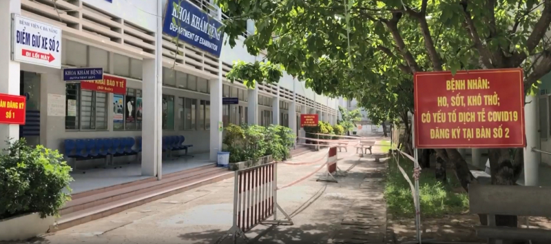 Hình ảnh khu vực cách ly của Bệnh viện C Đà Nẵng. Ảnh TTXVN