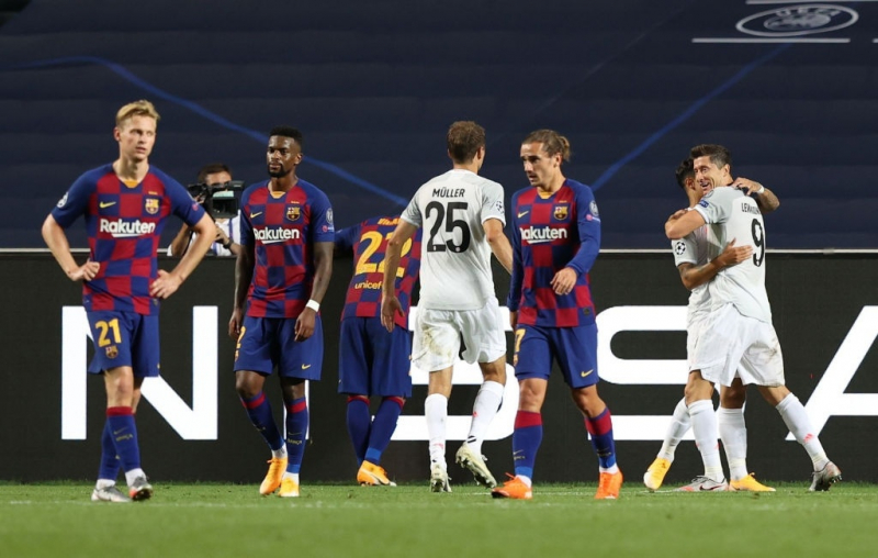 Barca thua chung cuộc 2-8 ở tứ kết Champions League 2019/20. Đây là thất bại nặng nề nhất của đội chủ sân kể từ năm 1935. Trong lịch sử Champions League, Barca chưa từng nhận 4 bàn thua trong hiệp một.