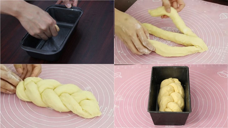 Cách làm bánh mì hoa cúc Brioche: Công đoạn tạo hình cho vào khuôn