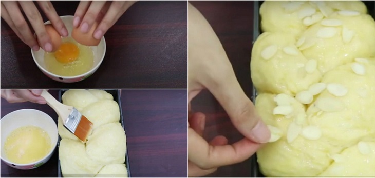 Cách làm bánh mì hoa cúc Brioche: Công đoạn trang trí bề mặt