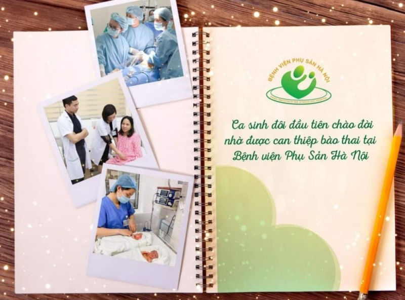 Ca sinh đôi đầu tiên chào đời nhờ được can thiệp bào thai tại Bệnh viện Phụ sản Hà Nội