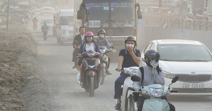 Ô nhiễm tại các TP lớn như Hà Nội ngày càng nghiêm trọng.