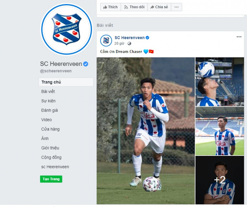 Đoàn Văn Hậu về Việt Nam thi đấun, Fanpage SC Heerenveen mất 37.000 lượt like
