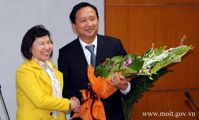 Thứ trưởng Kim Thoa trong một lần trao quyết định bổ nhiệm Trịnh Xuân Thanh