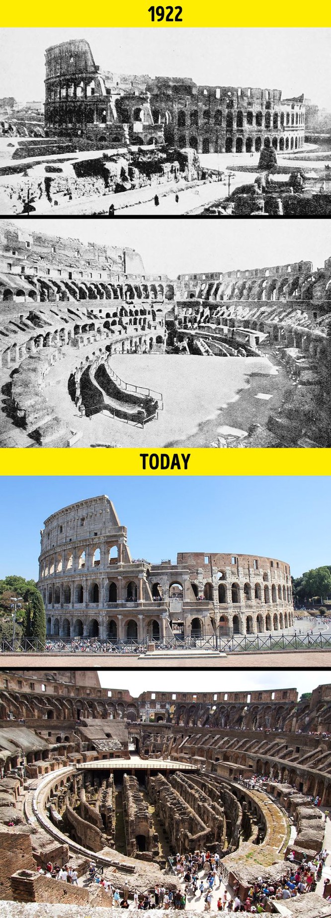 Đấu trường La Mã ở Rome (Italia) - biểu tượng của đế chế La Mã - vẫn còn nguyên vẹn