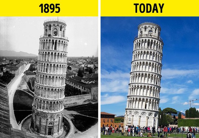 Tháp nghiêng Pisa (Italia) nay đã trở thành điểm du lịch thu hút du khách bậc nhất thế giới