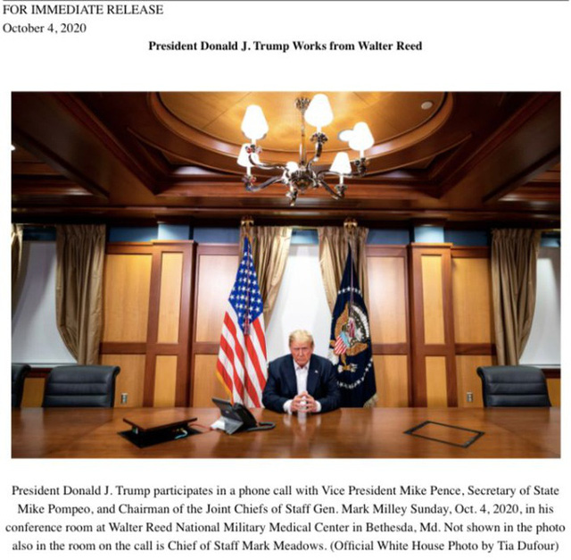  Hình ảnh mới nhất của Tổng thống Trump do Nhà Trắng cung cấp.