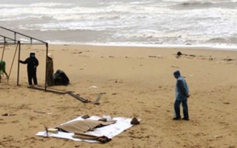 Khu vực bờ biển phát hiện thi thể nạn nhân.
