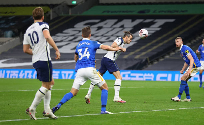 Kết quả Tottenham vs Brighton, vòng 7 Ngoại hạng Anh, Gareth Bale đánh đầu ghi bàn thắng quyết định giúp Tottenham giành chiến thắng.