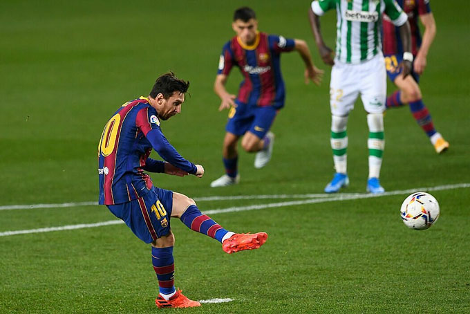 Kết quả Barcelona vs Betis, vòng 9 La Liga, ngôi sao Messi một lần nữa buộc người ta phải nhắc đến dù chỉ vào sân trong hiệp 2.