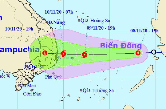 Tin bão số 12 mới sắp vào đến vùng biển nước ta thì ngay lúc này bão số 13 đã bắt đầu hình thành trên Biển Đông. Tỉnh Khánh Hòa dự kiến cấm biển từ 18h ngày 9/11.