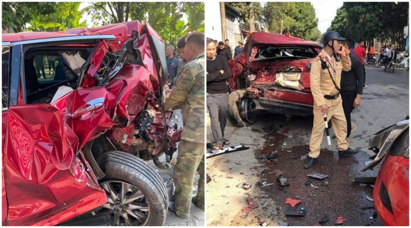 Tai nạn giao thông kinh hoàng xảy ra khi một xe ô tô bán tải đâm liên tiếp 3 xe máy và 1 ô tô, khiến một nạn nhân tử vong tại Bệnh viện thị xã Phú Thọ.
