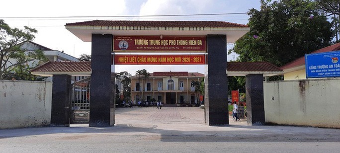 Trường THPT Hiền Đa đã cho học sinh và giáo viên nghỉ học để phòng chống dịch - Ảnh: Cổng TTĐT Trường THPT Hiền Đa