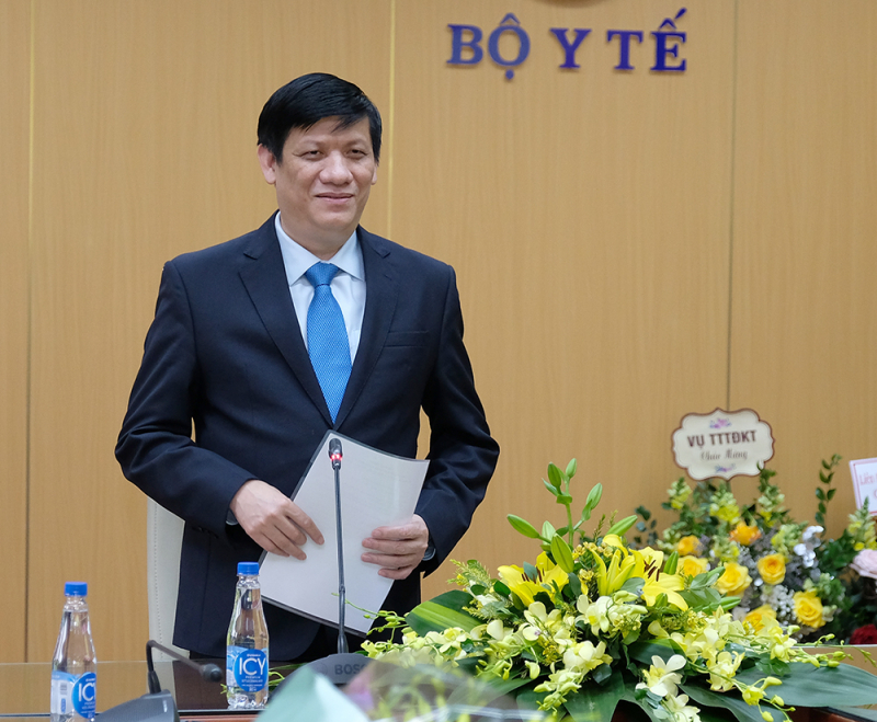 Bộ trưởng Nguyễn Thanh Long phát biểu tại buổi lễ trao quyết định bổ nhiệm Tổng Biên tập Báo Sức khỏe và Đời sống.
