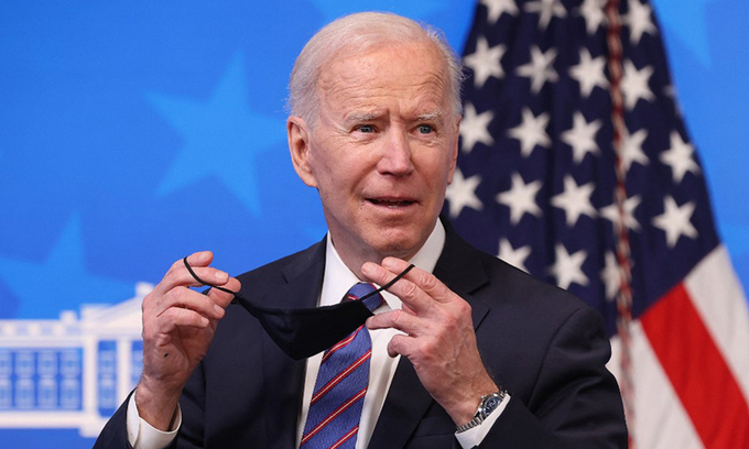 Tổng thống Mỹ Joe Biden dự sự kiện Ngày trả lương bình đẳng ở thủ đô Washington hôm 24/3. Ảnh: AFP.