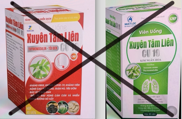 Bộ Y tế đã có cảnh báo về 2 sản phẩm xuyên tâm liên giả mạo công dụng phòng chống COVID-19