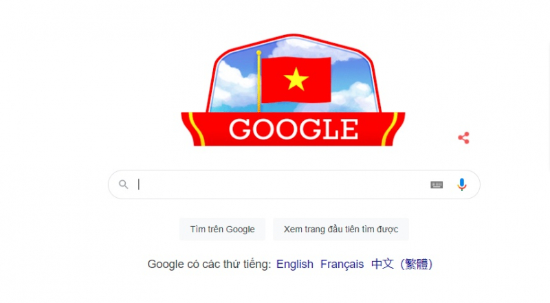 Quốc khánh Việt Nam 2/9, Google doodle trưng 'áo mới'