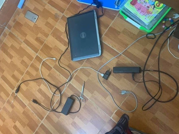 Hiện trường vụ bé trai lớp 5 bị điện giật chết khi học trực tuyến tại Hà Nội.