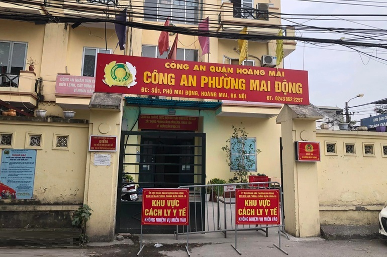 Chính quyền địa phương phong tỏa tạm thời trụ sở Công an phường Mai Động