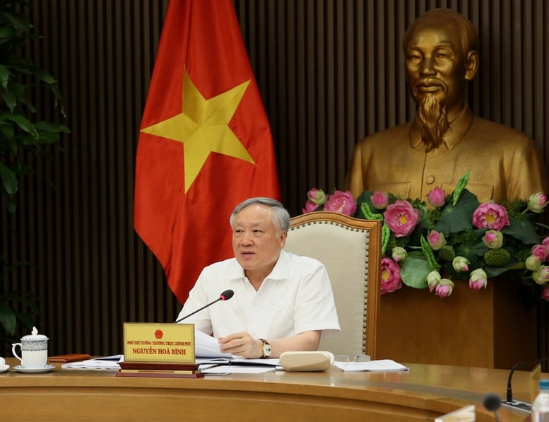 Phó Thủ tướng Thường trực Nguyễn Hòa Bình cho ý kiến về nguyên tắc, giải pháp tháo gỡ khó khăn cho các dự án- Ảnh 1.