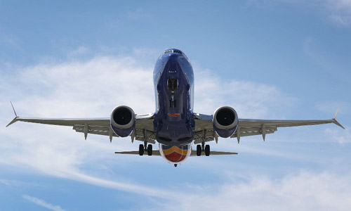  Một chiếc Boeing 737 MAX 8 của hãng Southwest Airlines trên đường tới sân bay Fort Lauderdale-Hollywood, bang Florida, Mỹ hôm 11/3. (Ảnh: AFP)    