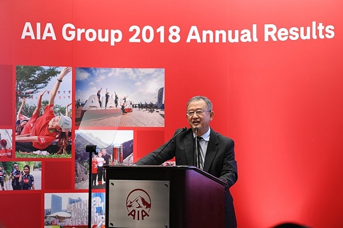 Ông Ng Keng Hooi - Chủ tịch kiêm Tổng Giám đốc Tập đoàn AIA chia sẻ kết quả kinh doanh năm 2018  