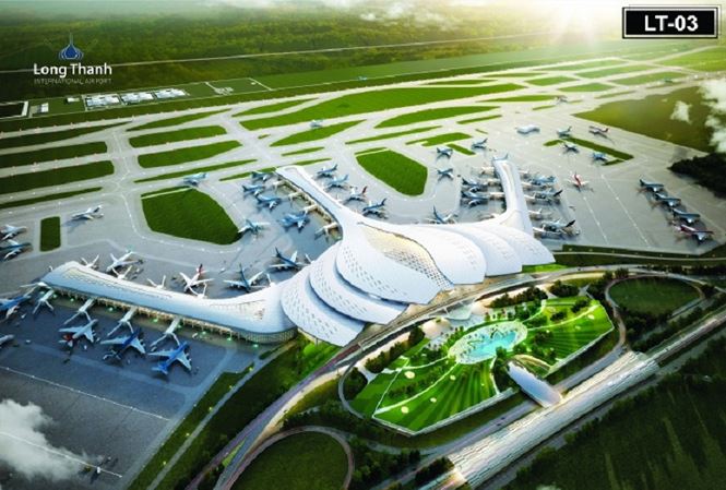 Phối cảnh sân bay Long Thành tương lai.  