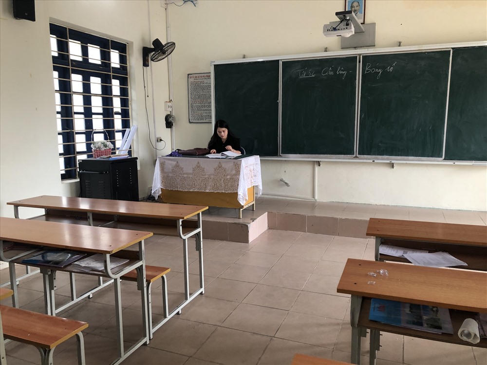Một phòng học của Trường THPT Tiên Yên. Ảnh: N.H  