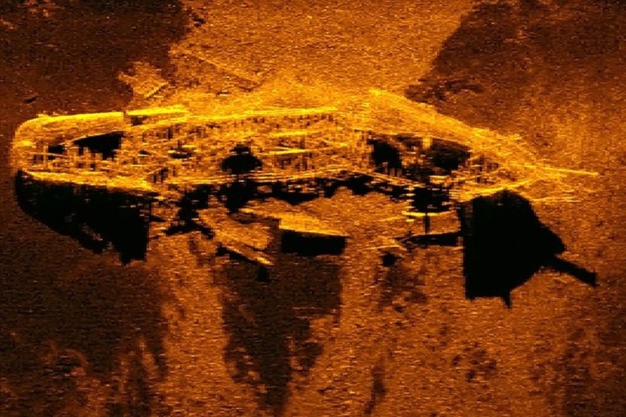 Phát hiện xác tàu đắm trong quá trình tìm kiếm MH370. Ảnh: ATSB  