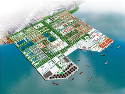 Mô phỏng KCN - Cảng biển Hải Hà. Ảnh: Báo Quảng Ninh.    