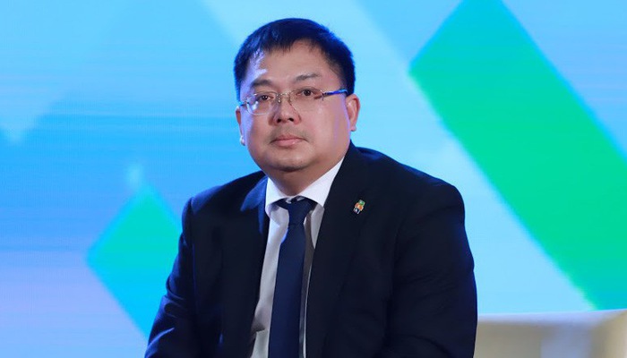 Chủ tịch Software Hoàng Nam Tiến tại Diễn đàn CEO năm 2019 - Ảnh: Quang Phúc    
