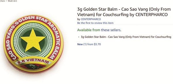 Cao sao vàng là sản phẩm Việt bán chạy nhất trên Amazon.