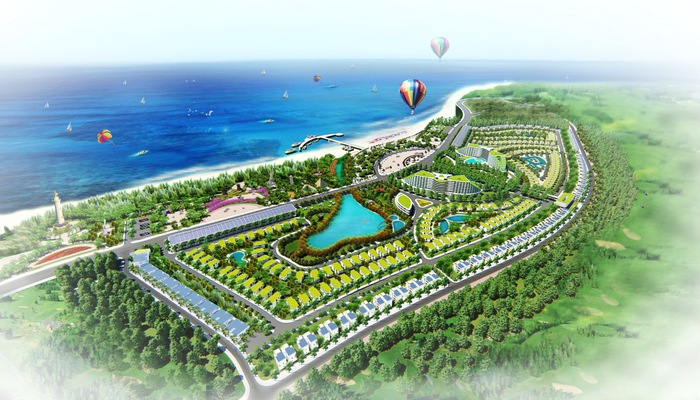 Phối cảnh dự án AE Cửa Tùng Resort - Quảng Trị (nguồn: www.aecoporation.vn).    