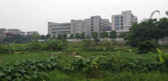 Khu đất mà Hà Nội dự kiến cho xây dựng dự án “Trung tâm giặt là, tiệt trùng” ở quận Long Biên    