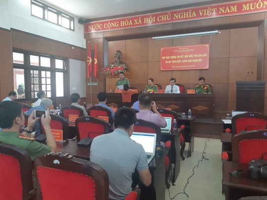 Công an tỉnh Đắk Nông tổ chức họp báo công bố kết quả điều tra ban đầu vụ án sản xuất, buôn bán xăng giả