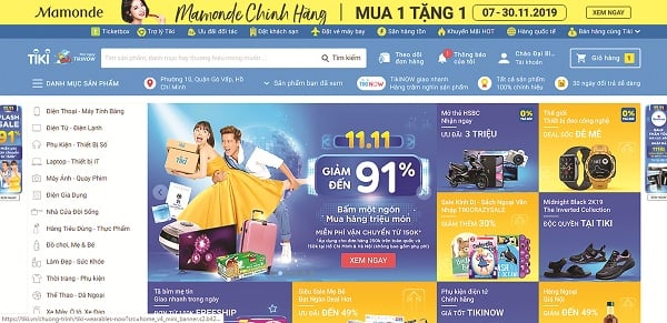Tiki được biết đến là trang thương mại điện tử hàng đầu Việt Nam. (Ảnh: Quang Thuận).    