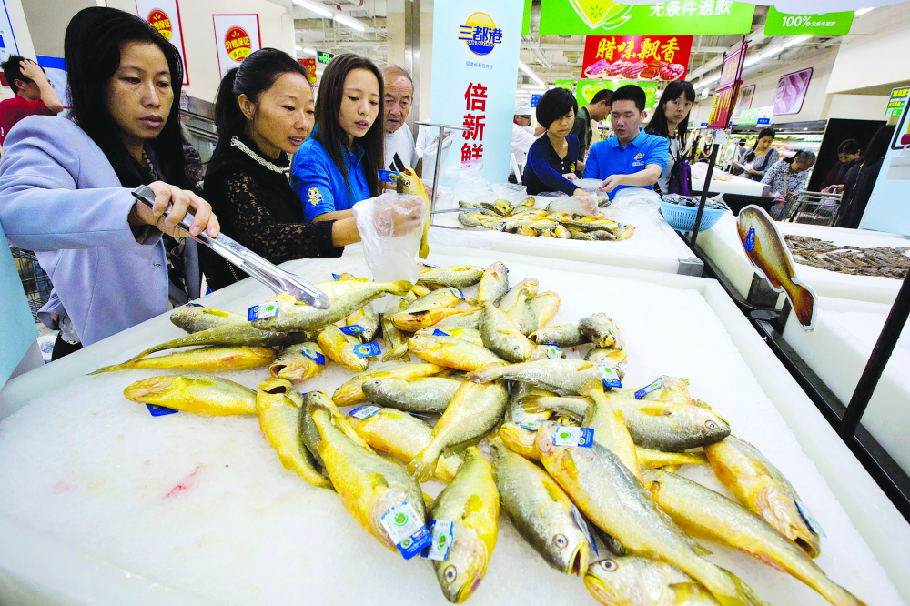 Người tiêu dùng Trung quốc khá kén chọn trong việc mua hải sản.    