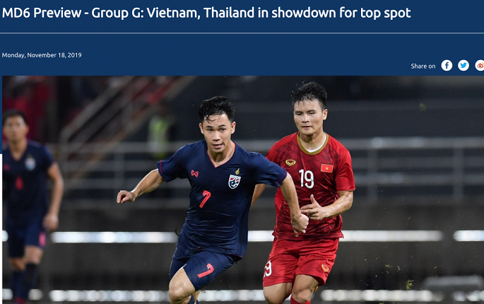 AFC cũng đánh giá cao chất lượng chuyên môn trận Việt Nam vs Thái Lan.
