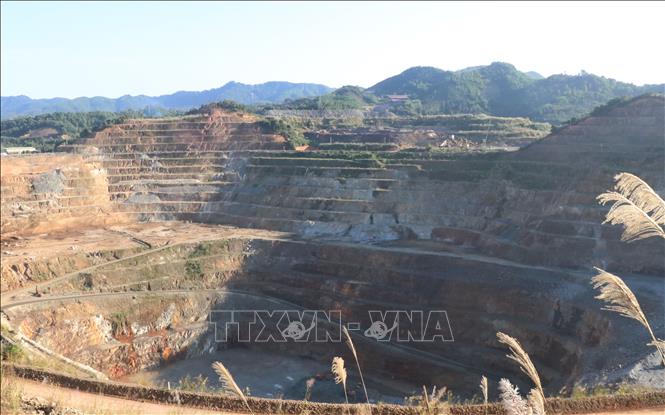 Công trường khai thác khoảng sản mỏ đa kim Núi Pháo (huyện Đại Từ, tỉnh Thái Nguyên). Ảnh minh họa: Hoàng Nguyên/TTXVN  
