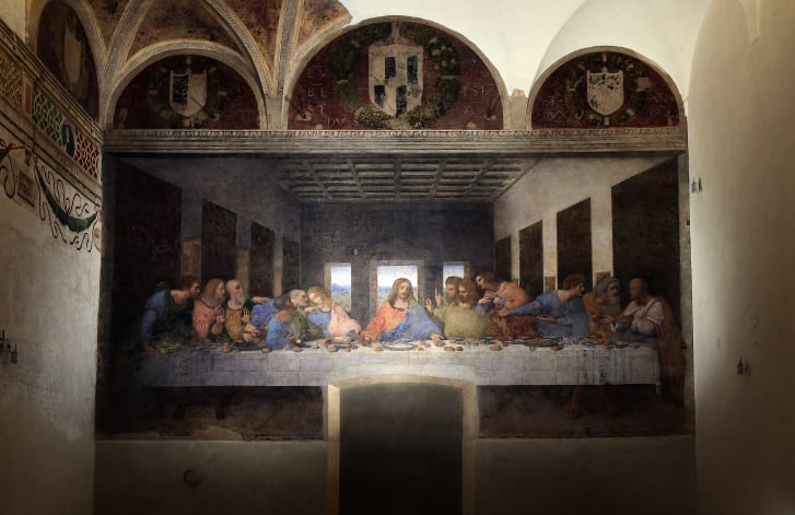 Giải mã sự đen đủi đầy mê tín của thứ 6 ngày 13 qua cái nhìn lịch sử - Ảnh 2.  Bức tranh mô tả lại Bữa ăn cuối cùng (The Last Supper).