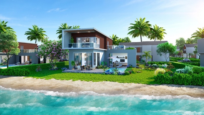 Những căn villa biển tại The Tropicana có tầm nhìn trực diện biển.