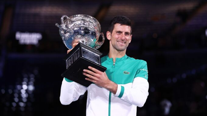 Djokovic là đương kim vô địch và giữ kỷ lục toàn thắng chín trận chung kết Australia Mở rộng. Ảnh: Tennis Australia