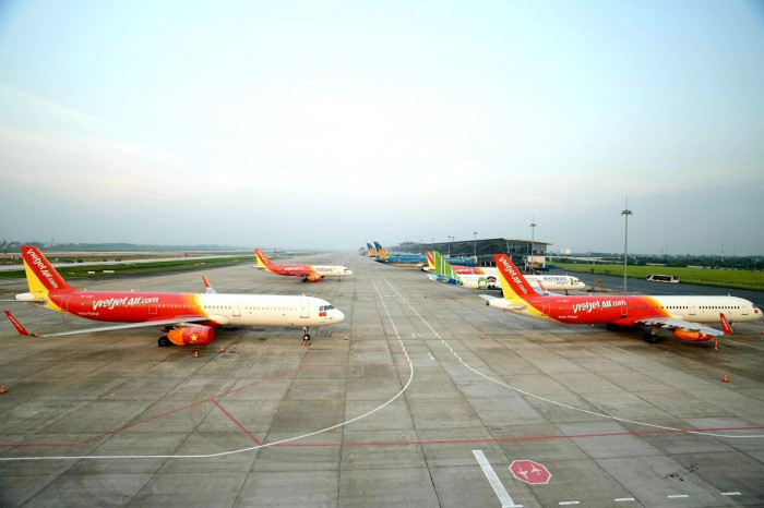 Máy bay đỗ tại sân bay Nội Bài. Ảnh minh họa