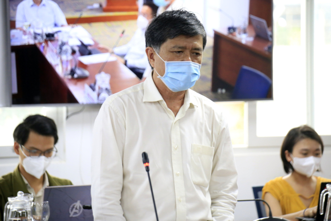 Ông Nguyễn Văn Hiếu tại buổi họp báo tháng 9/2021. Ảnh: Mạnh Tùng