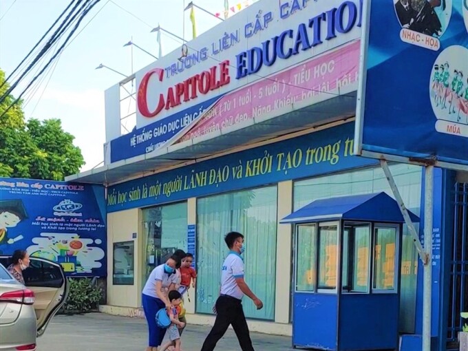 Trường liên cấp Capitole tại xã Tiên Dược, huyện Sóc Sơn, Hà Nội. Ảnh:Capitole Education