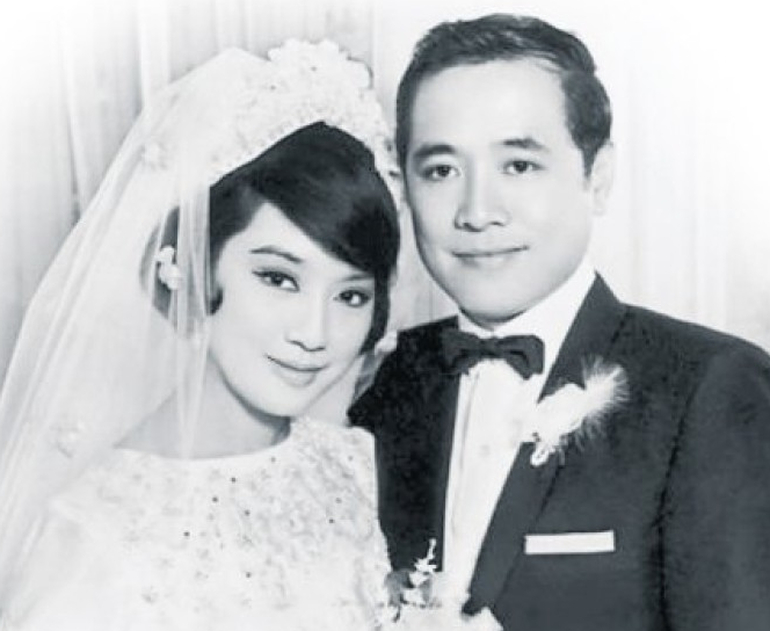 Sở Nguyên và vợ, nữ diễn viên Nam Hồng, khi còn trẻ (Ảnh: QQ).