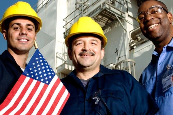 Hình ảnh những người lao động Mỹ trong Ngày quốc tế Lao động 1/5 năm nay. (Ảnh: Hunson)